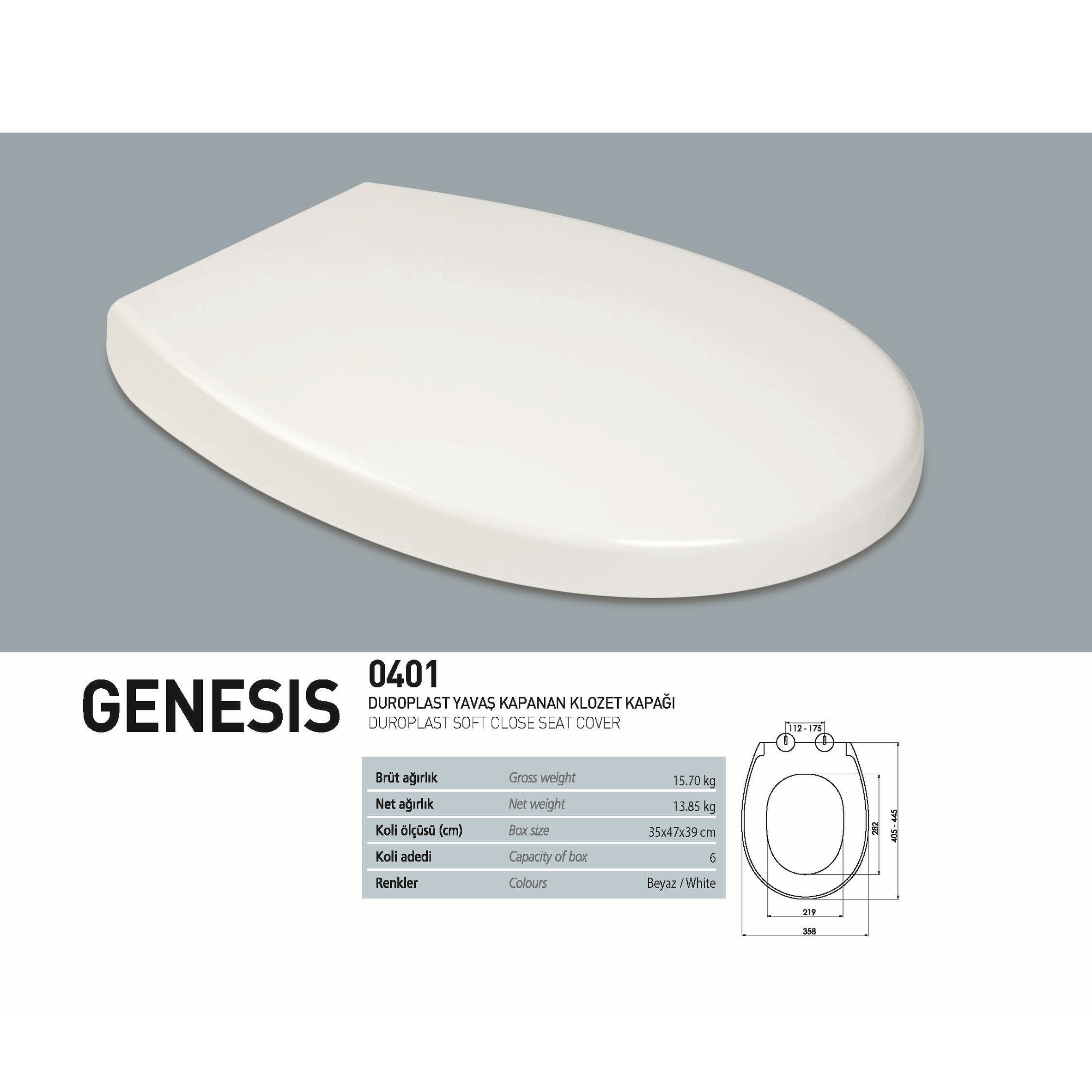 NKP GENESİS SOFT DUROPLAST KLOZET KAPAK